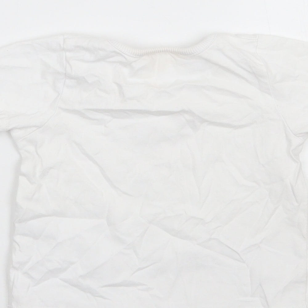 M&Co Girls White Basic T-Shirt Size 2 Years