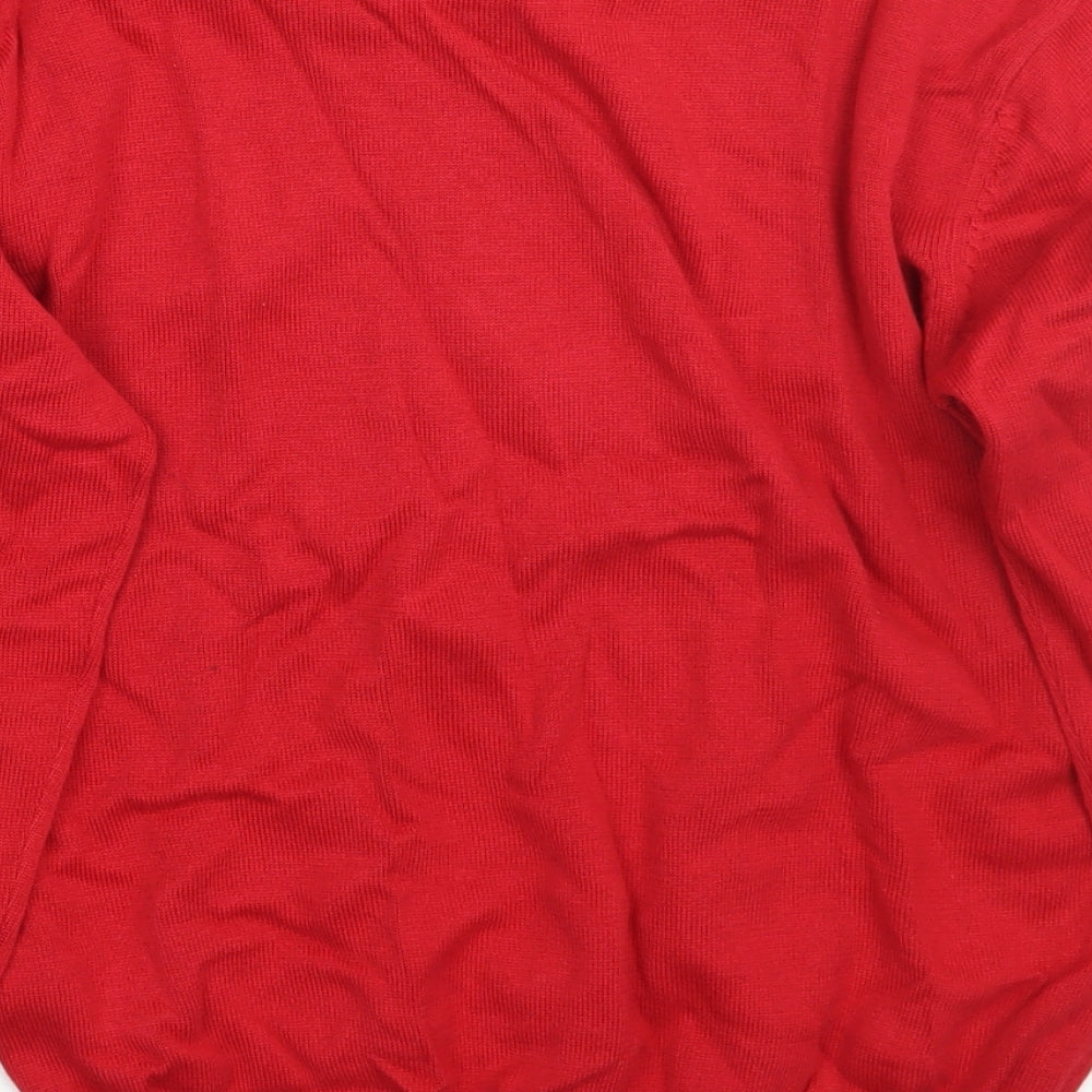 TU Girls Red Rayon Pullover Jumper Size 9 Years
