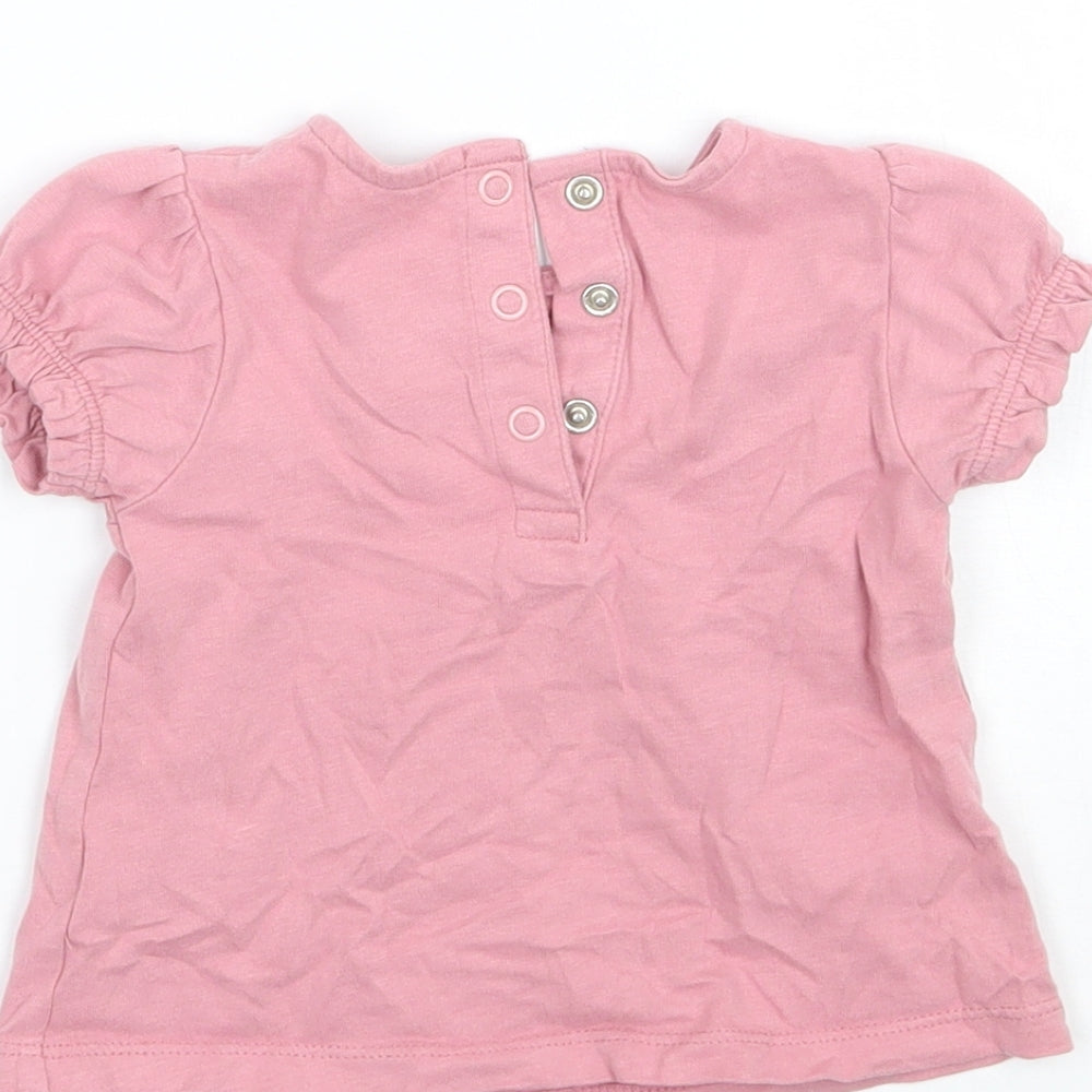TU Girls Pink Basic T-Shirt Size 3-6 Months