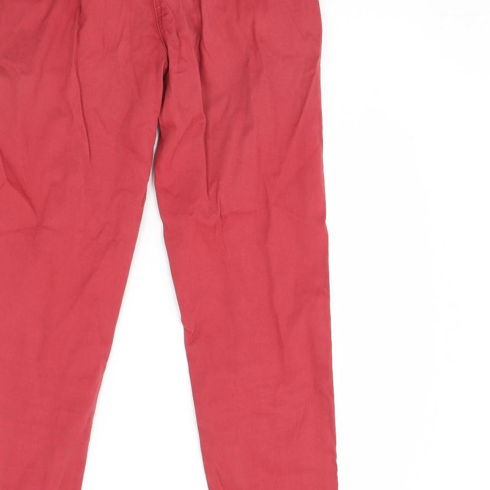 m&s Womens Red Skinny Jeans Size 10 L30 in