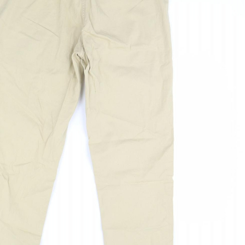 m&s Womens Beige Trousers Size 10 L30 in