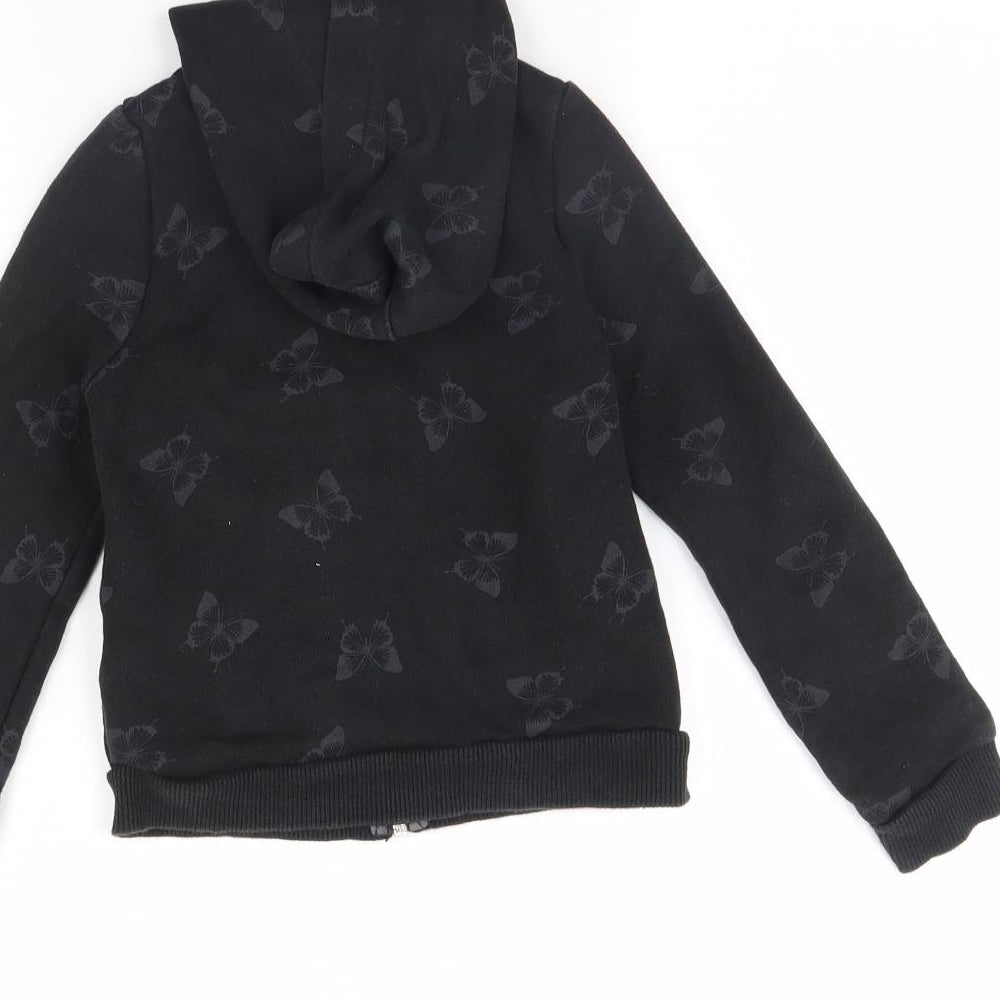H&M Girls Black Animal Print Jacket Size 4 Years