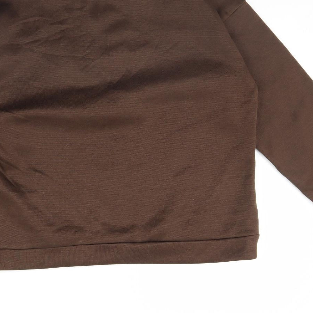SHEIN Womens Brown Henley Jumper Size M