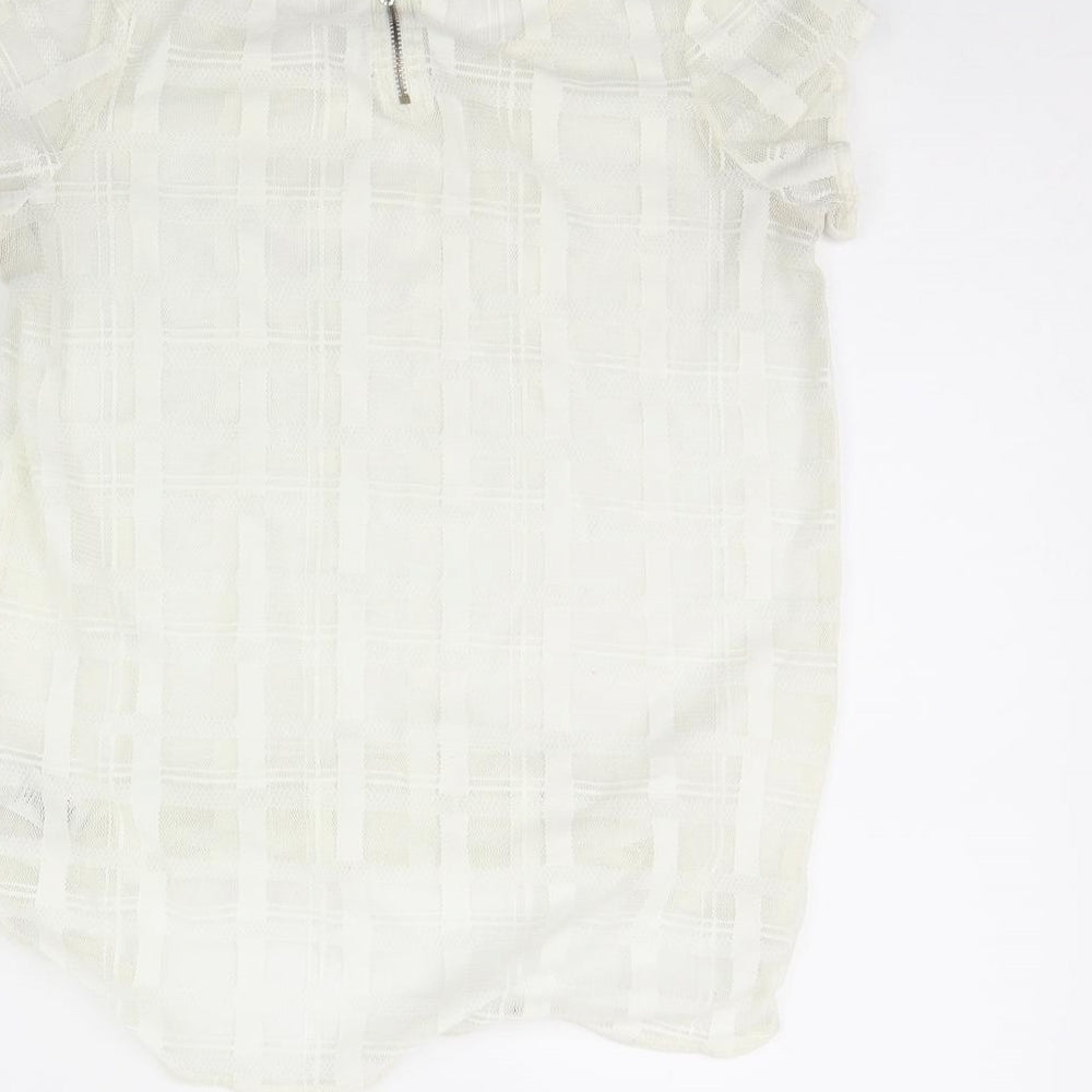 NEXT Womens Ivory Cropped Blouse Size 6