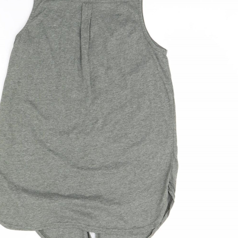 Internacionale Womens Grey Basic Button-Up Size 10