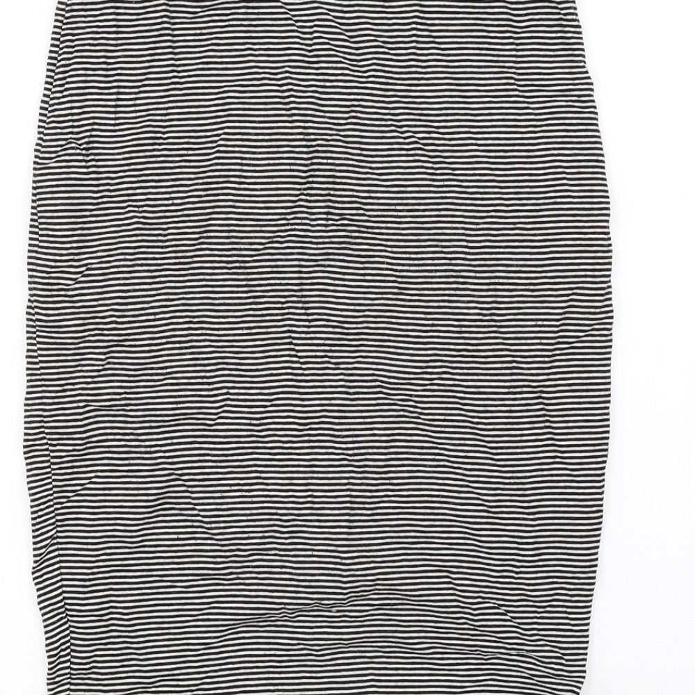 Blonde + Blonde Womens Black Striped Straight & Pencil Skirt Size 10