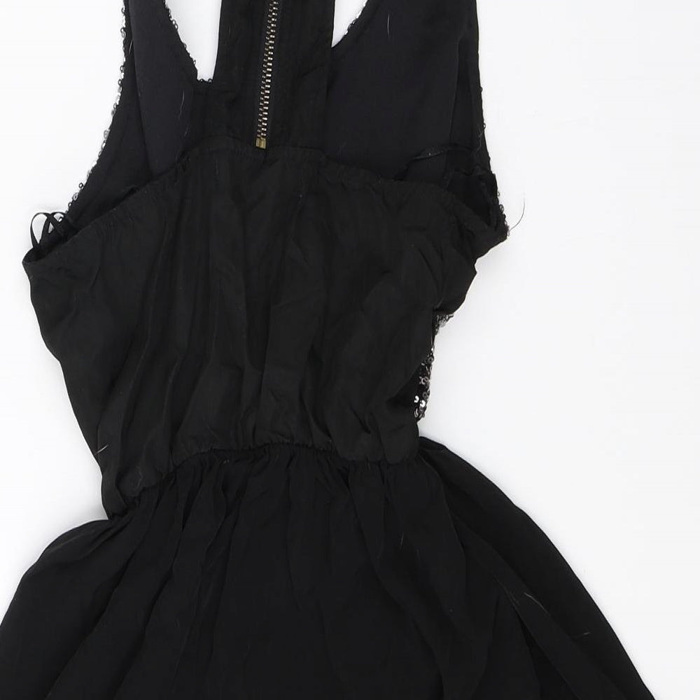 Oh My Love Womens Black A-Line Size S