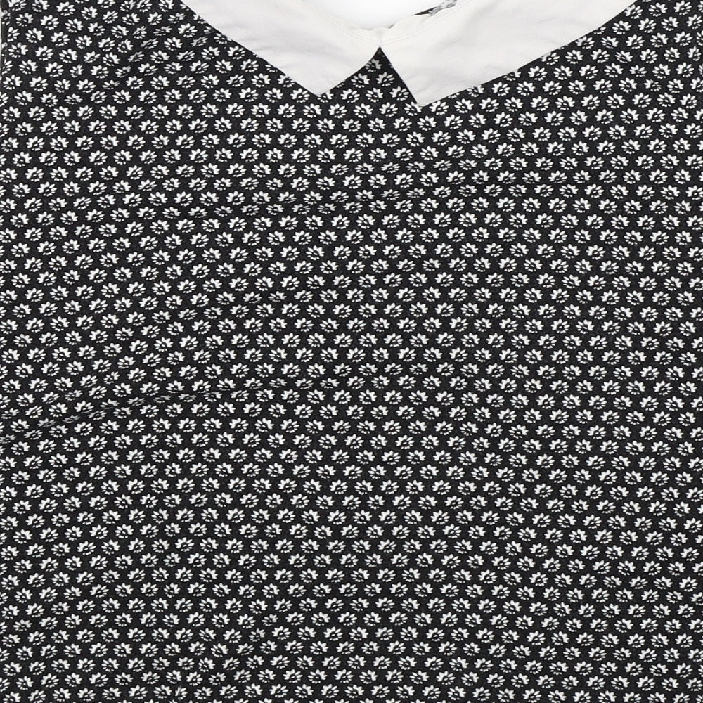 New Look Womens Black Basic Blouse Size 16