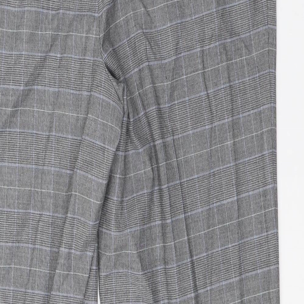 Country Casuals Womens Grey Check Dress Pants Trousers Size 14 L27 in