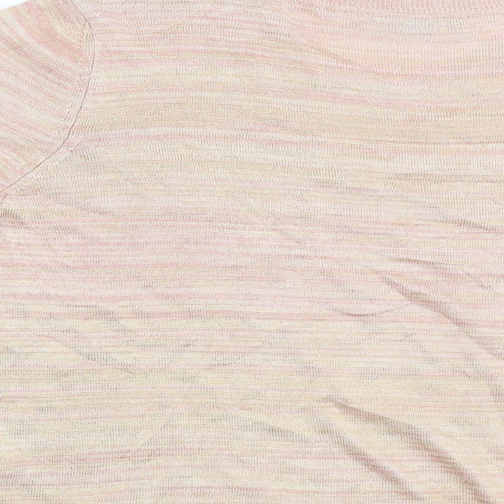 Per Una Womens Pink Striped Basic Blouse Size 16