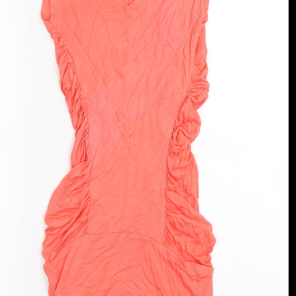 Brand and care label for Only women’s pink bodycon, size S