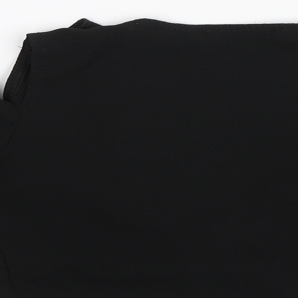 PRETTYLITTLETHING Womens Black Basic Blouse Size 4