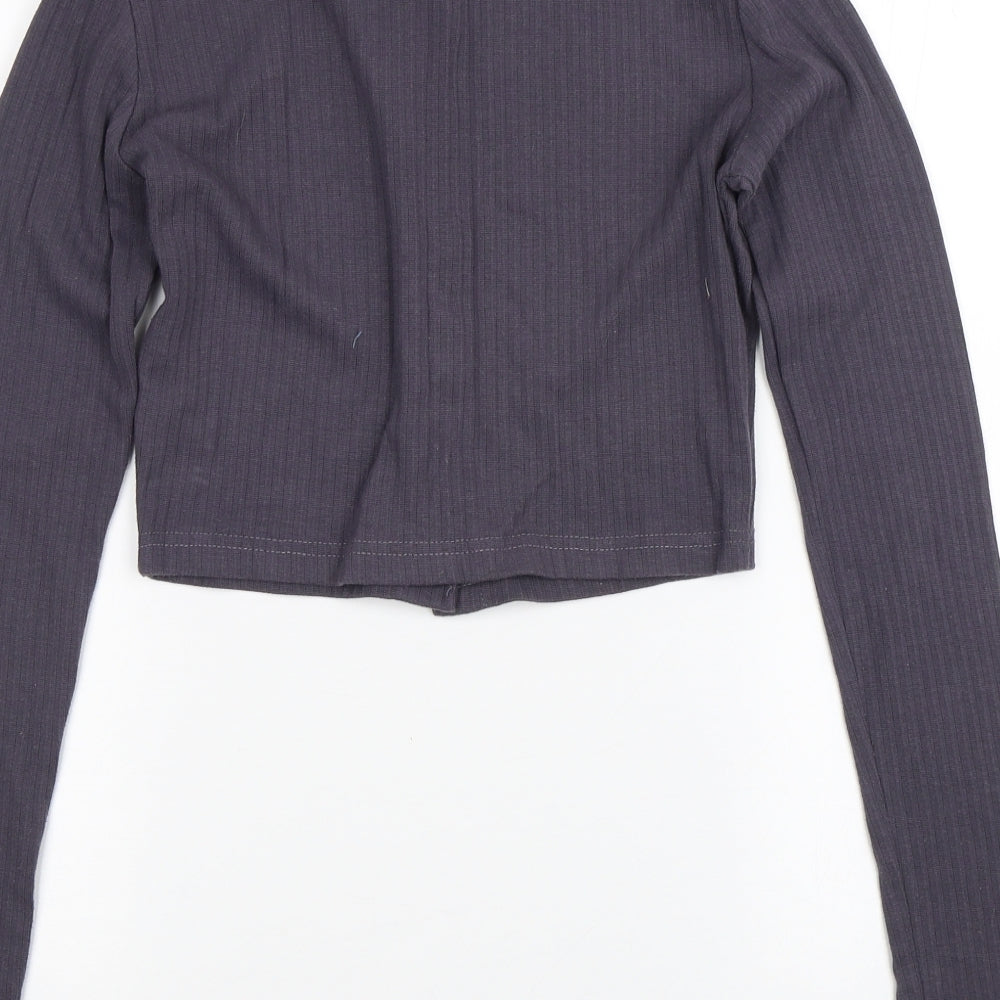 Missguided Womens Purple Basic Blouse Size 6