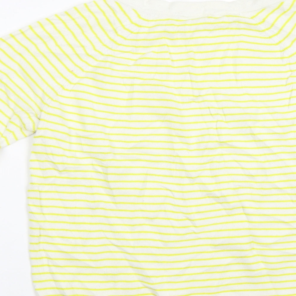 Gap Womens Yellow Striped Pullover Jumper Size M