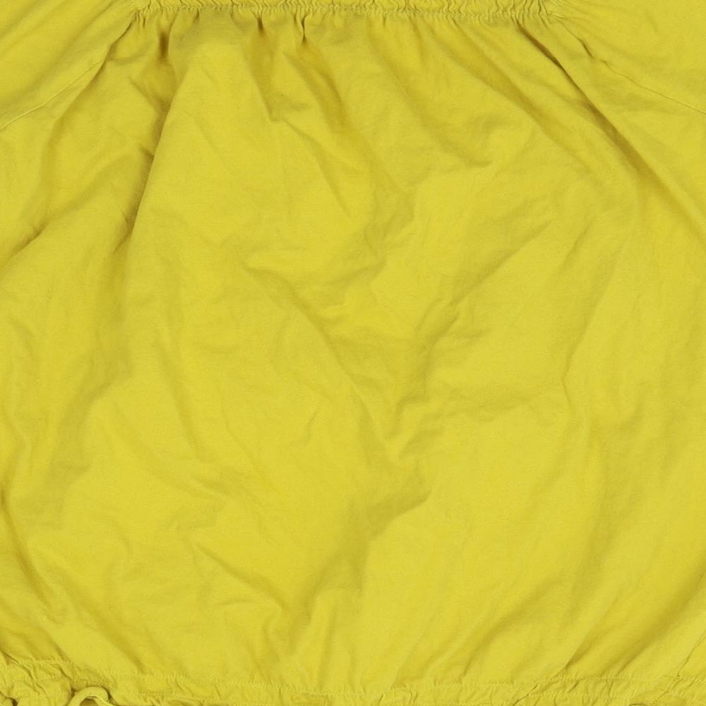Papaya Womens Yellow Basic Blouse Size 12