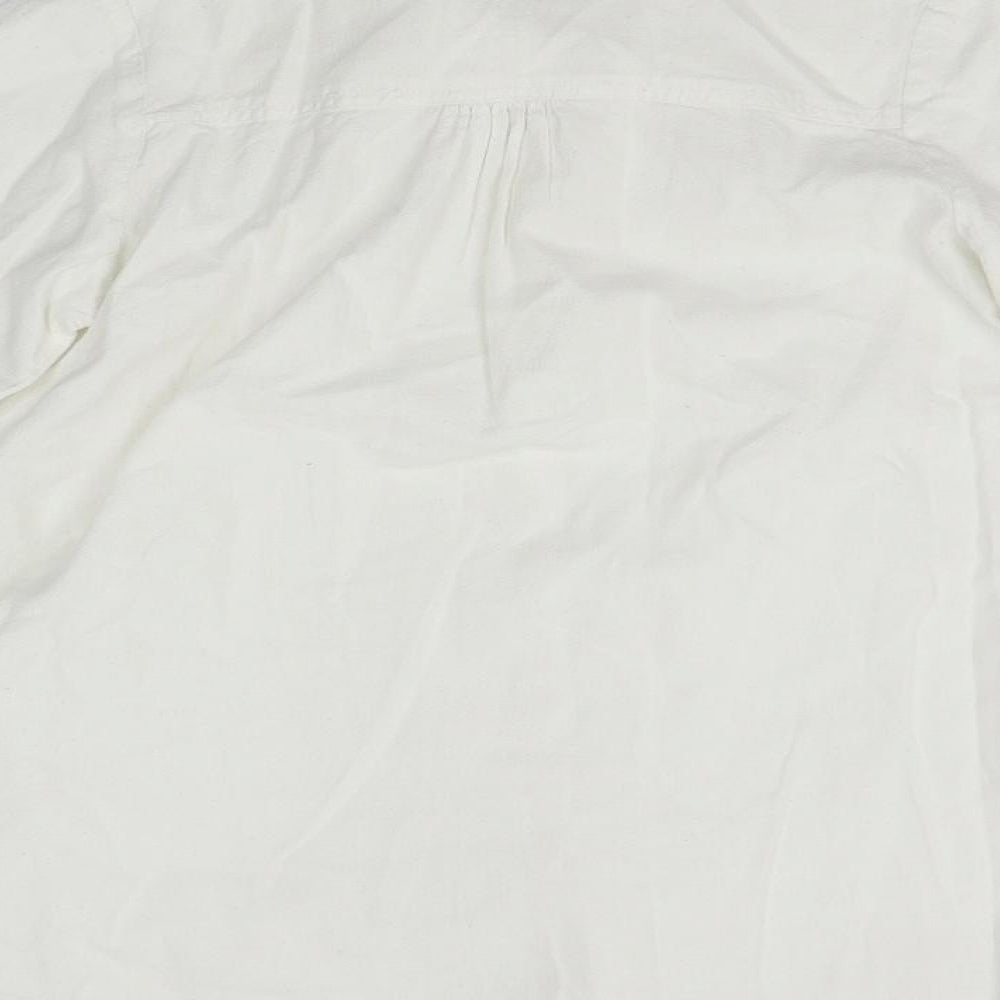 Young Dimension Girls White Basic Button-Up Size 10-11 Years