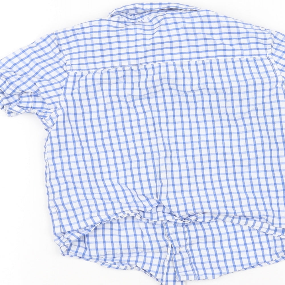 M&Co Boys Blue Basic Button-Up Size 3-4 Years