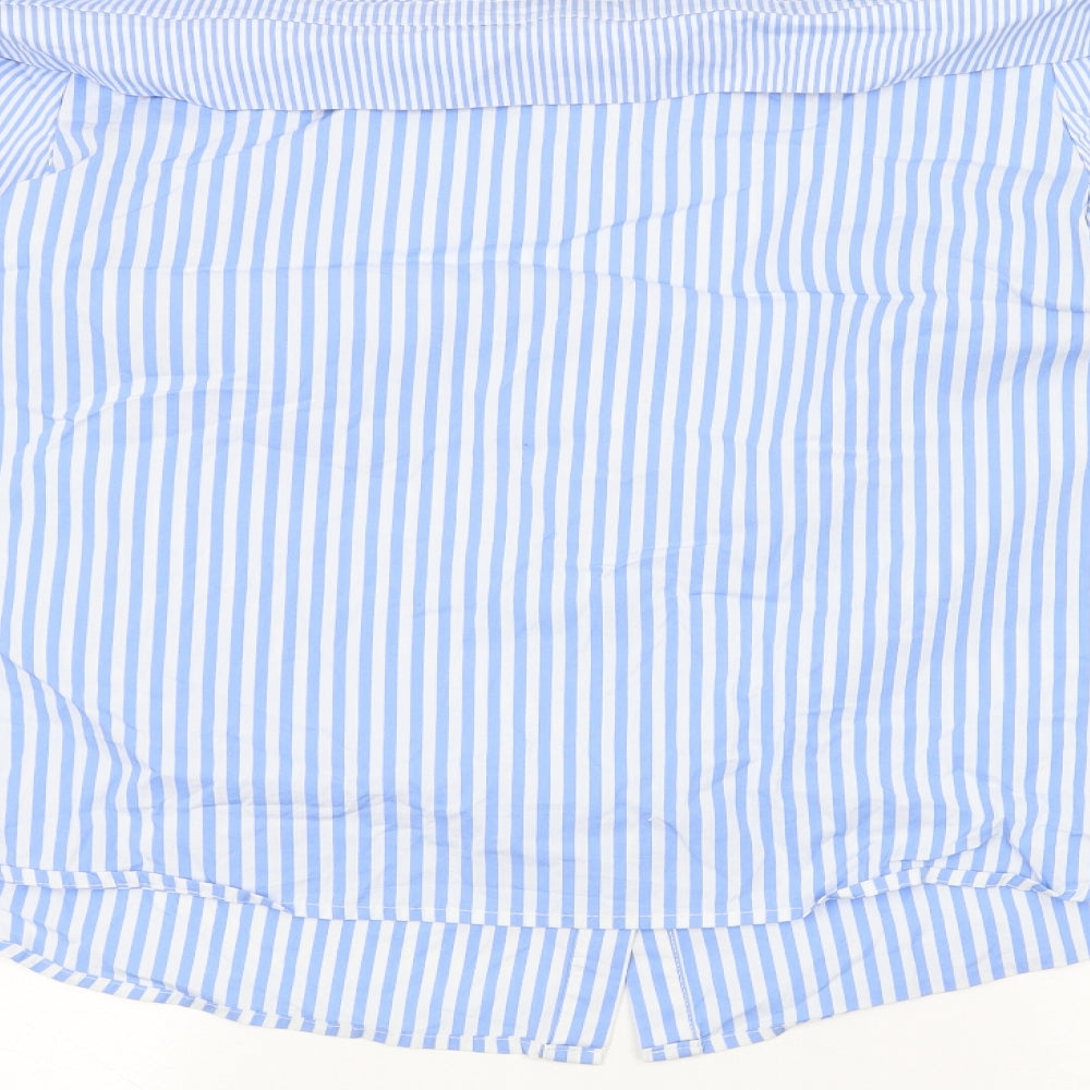 New Look Womens Blue Basic Button-Up Size 16