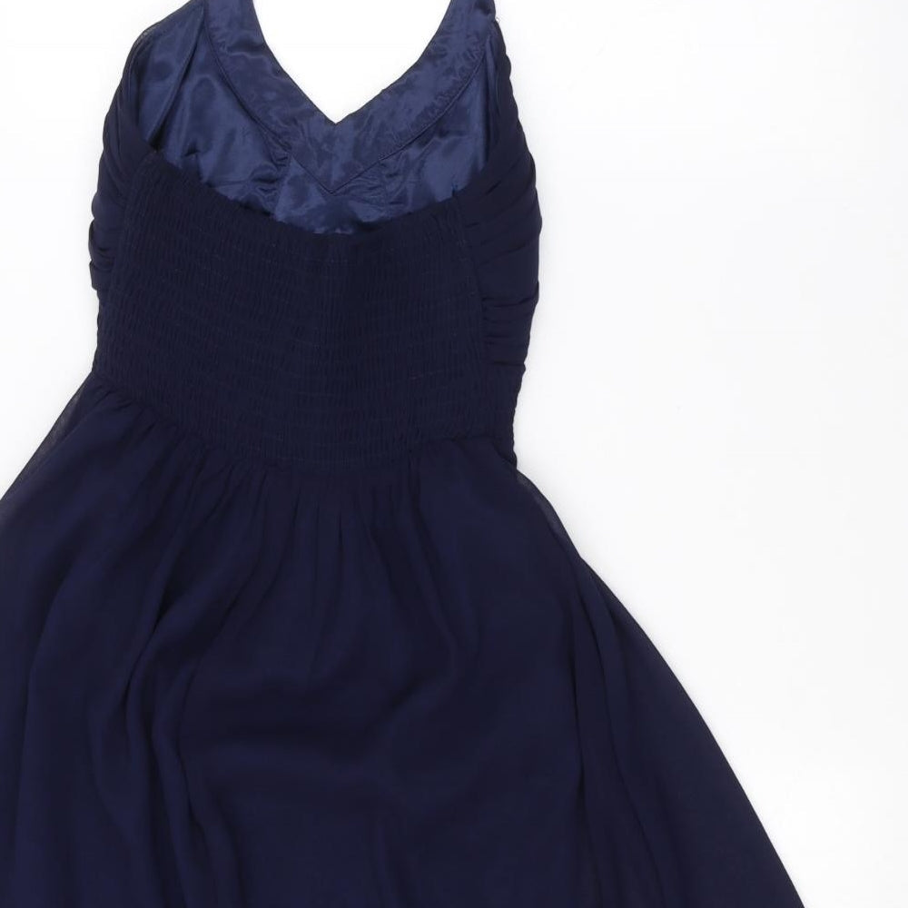 amy paris Womens Blue A-Line Size 8