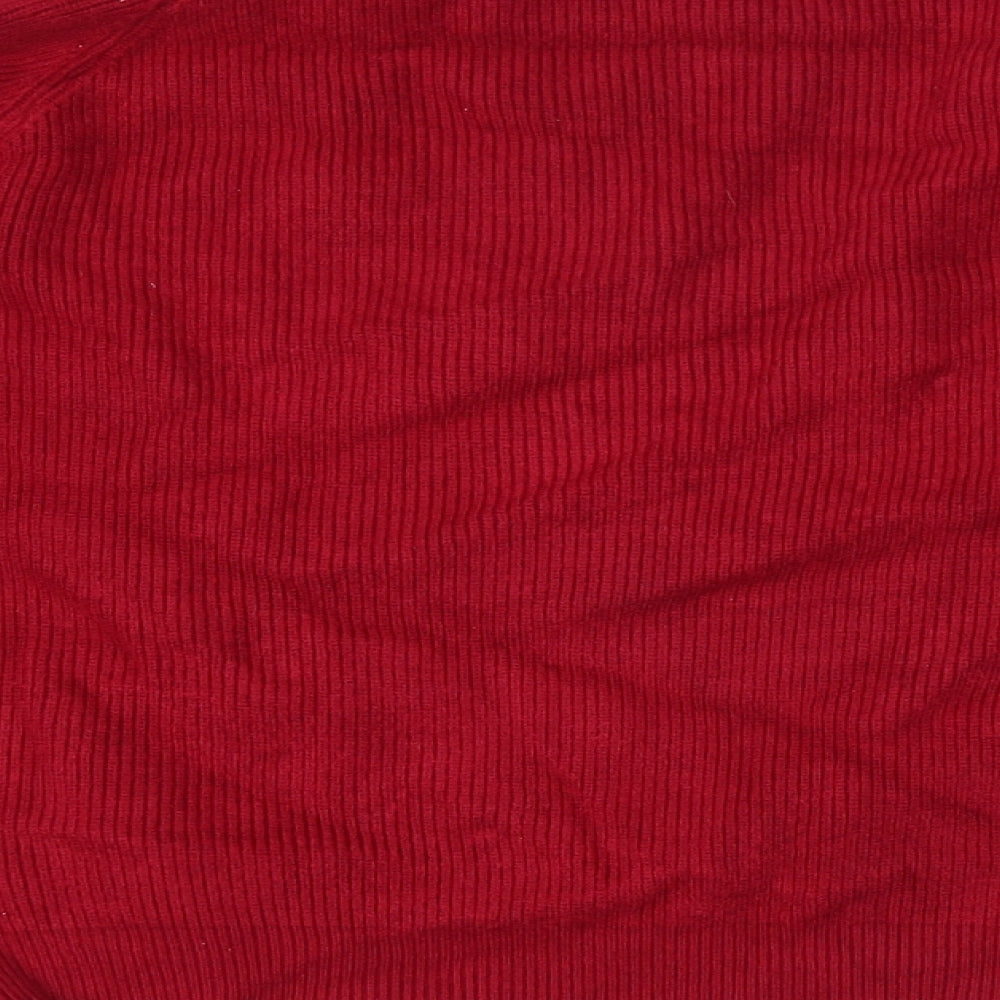 Preworn Womens Red Pullover Jumper - Pearl detail