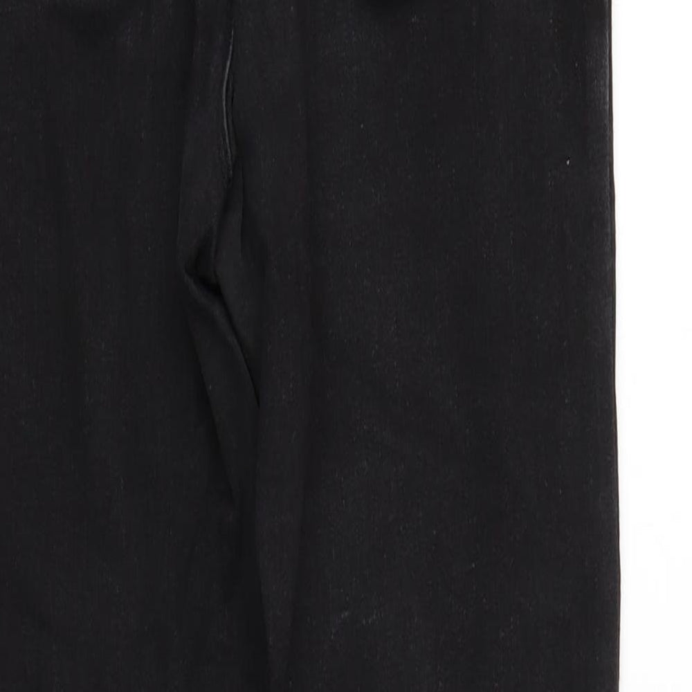 Denim Co. Womens Black Straight Jeans Size 10 L28 in