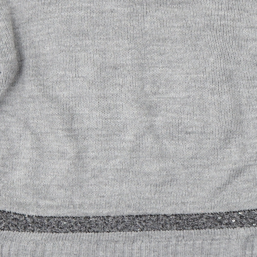 George Girls Grey Pullover Jumper Size 5-6 Years