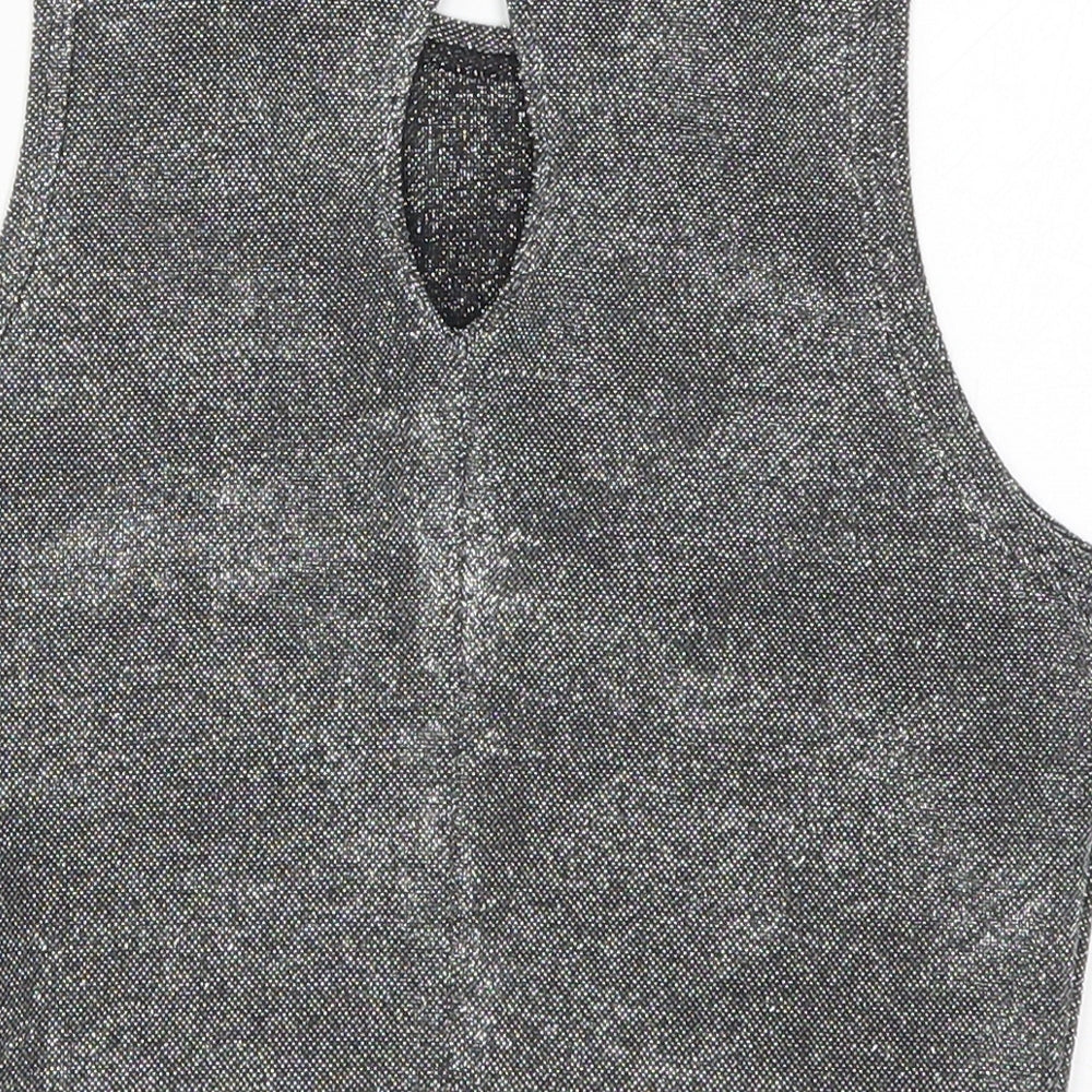 Qdos Womens Grey Basic T-Shirt Size 10