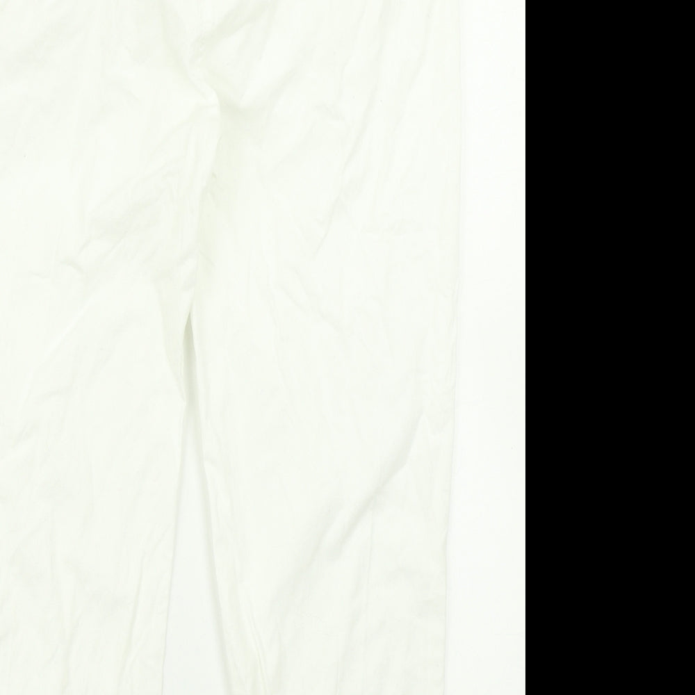 Marks & Spencer Collection Womens White Pedal Pusher Trousers Size 30 in L22 in