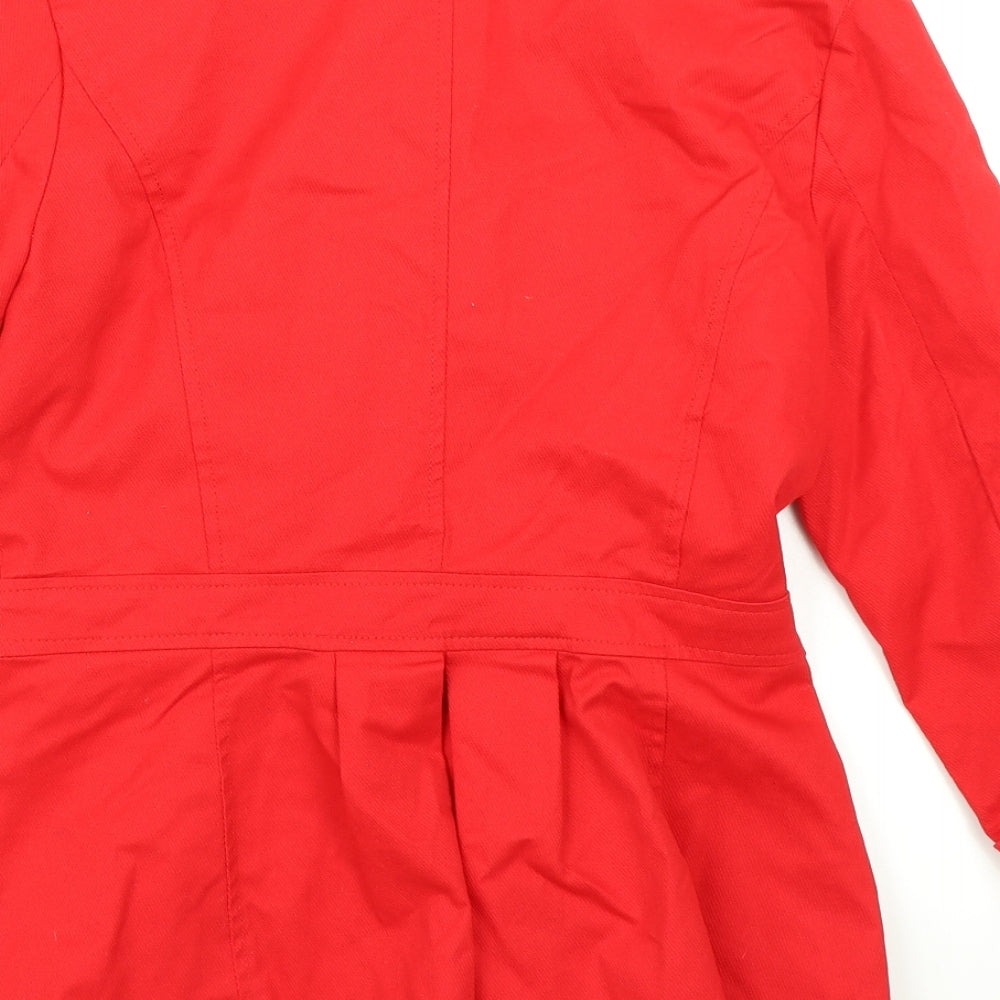 Atmosphere Womens Red Overcoat Coat Size 12