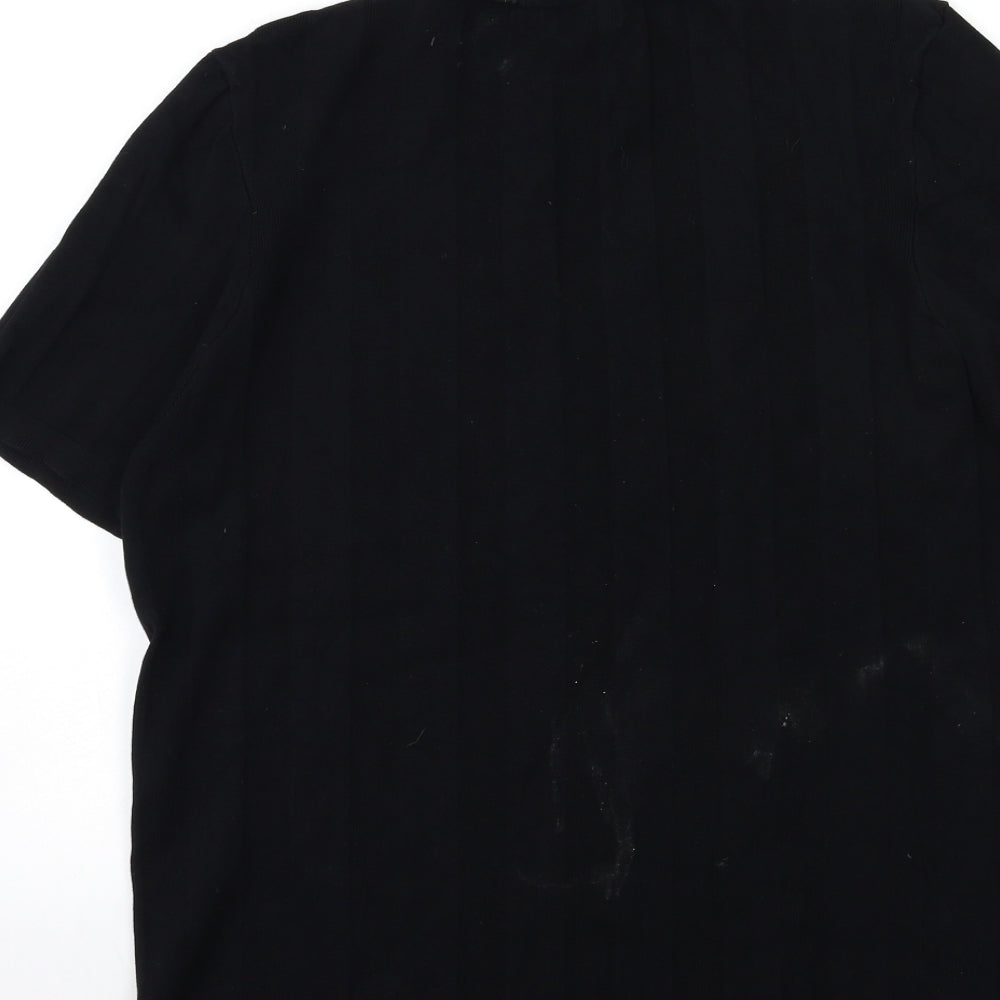 New Look Mens Black Knit Pullover Jumper Size XL