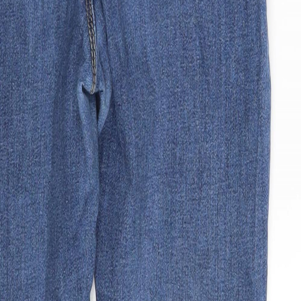 PRETTYLITTLETHING Womens Blue Denim Jegging Leggings Size 6 L27 in