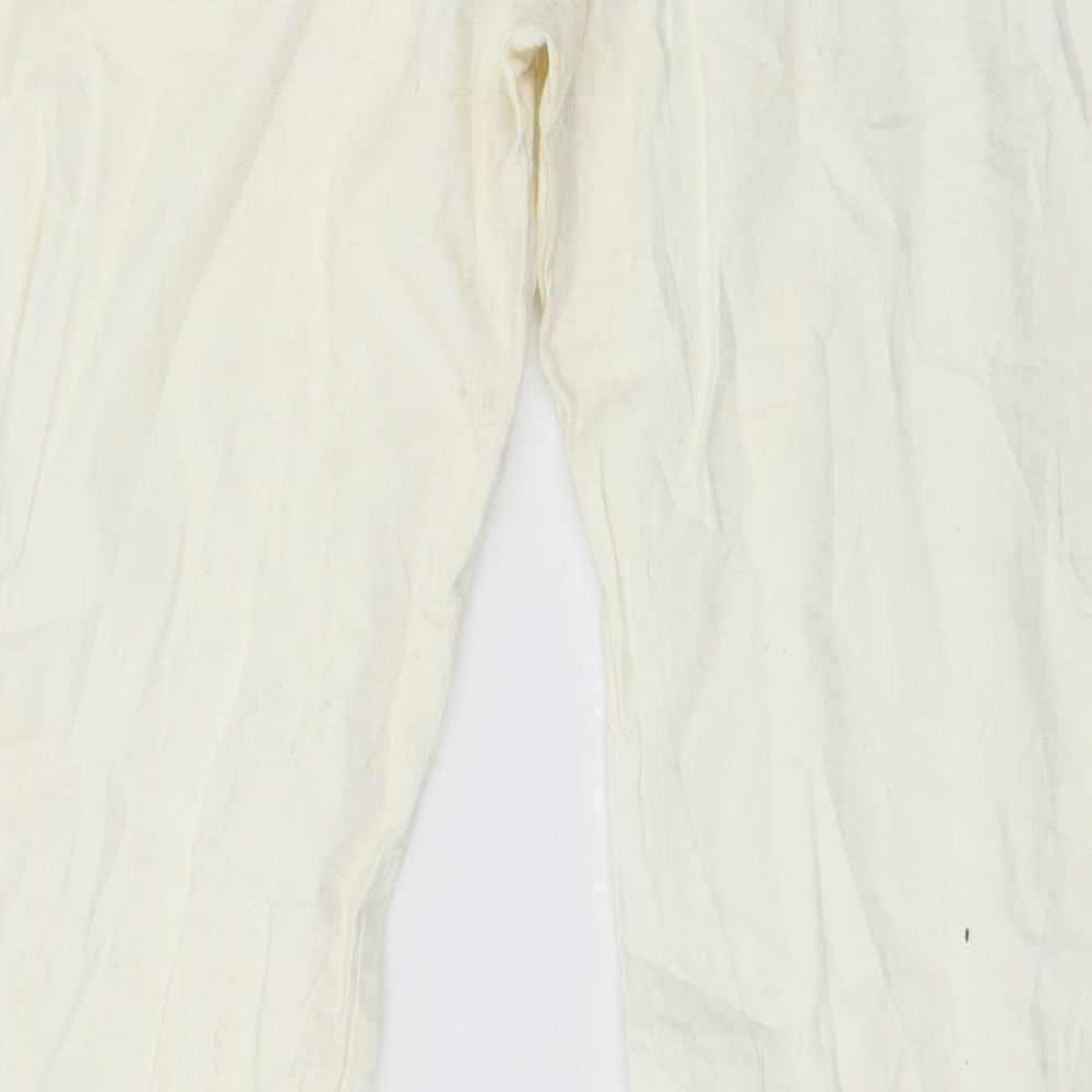 Chicoree Womens Ivory Denim Trousers Size 14 L30 in