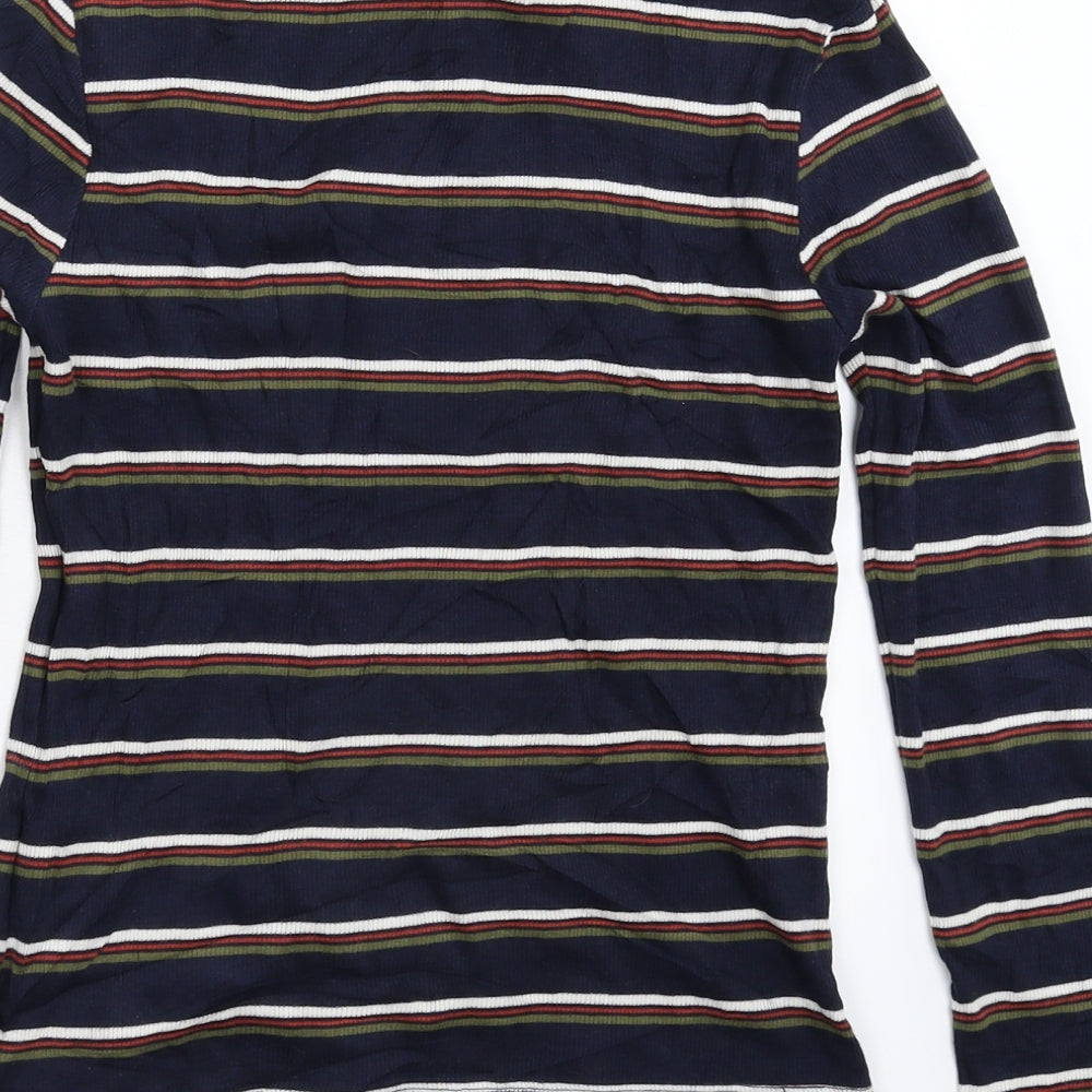 Cooperative Womens Blue Striped Pullover Jumper Size M