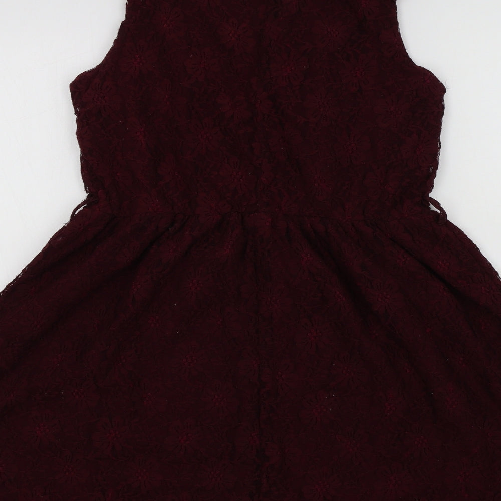 ruby rocks bty Womens Red Colourblock Fit & Flare Size 10