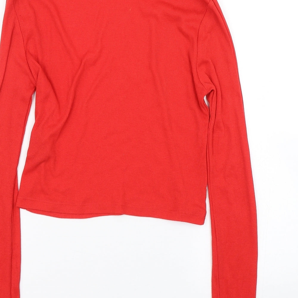 Cooperative Womens Red Wrap T-Shirt Size S