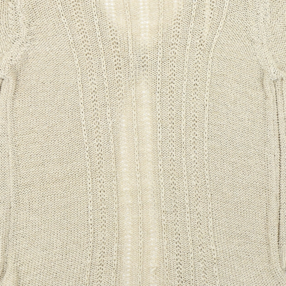 Originals Womens Beige Knit Cardigan Jumper Size 12