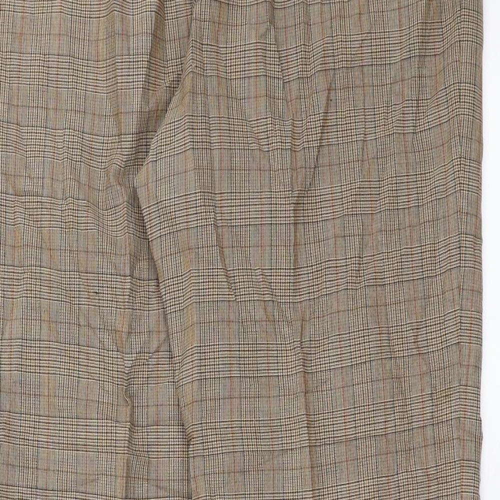 Karting Womens Brown Check Trousers Size 34 in L30 in