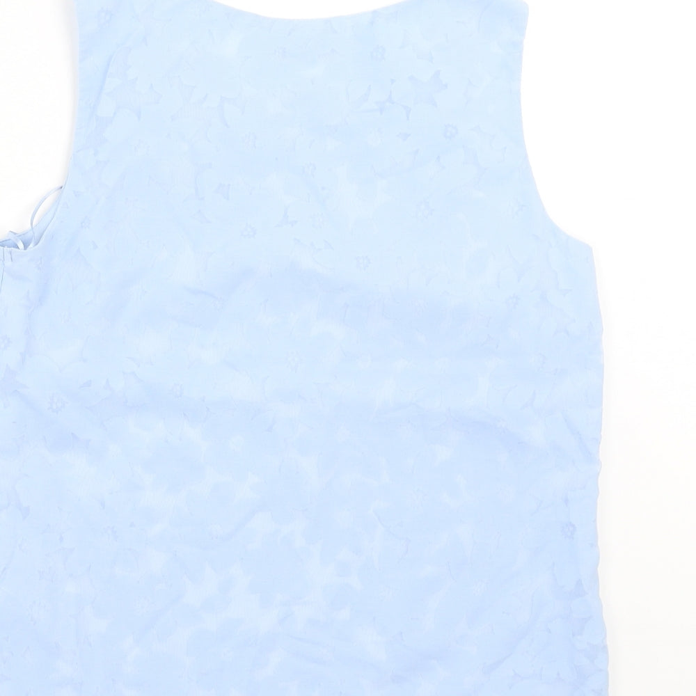 F&F Womens Blue Floral Basic Blouse Size 6