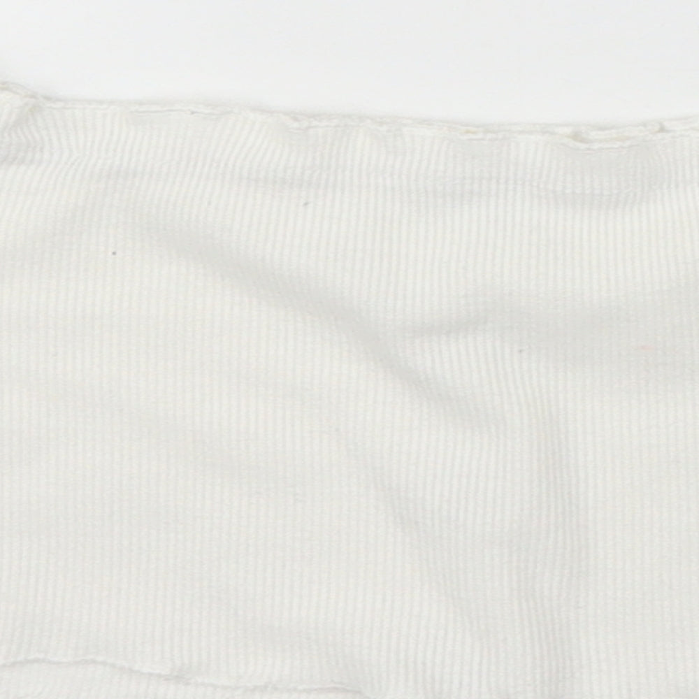 SheIn Girls White Cropped Blouse Size 7 Years