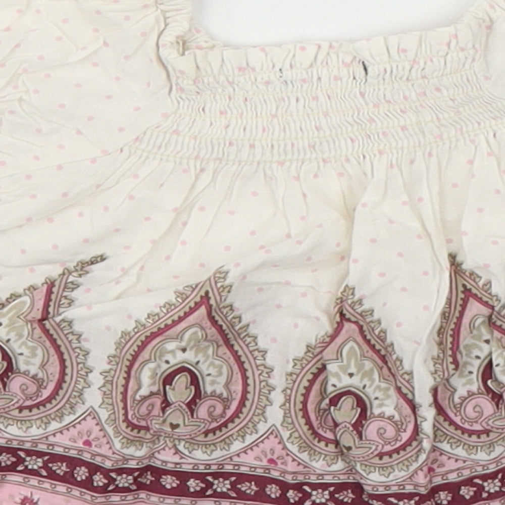 Preworn Girls Pink Paisley Basic T-Shirt Size 3-6 Months