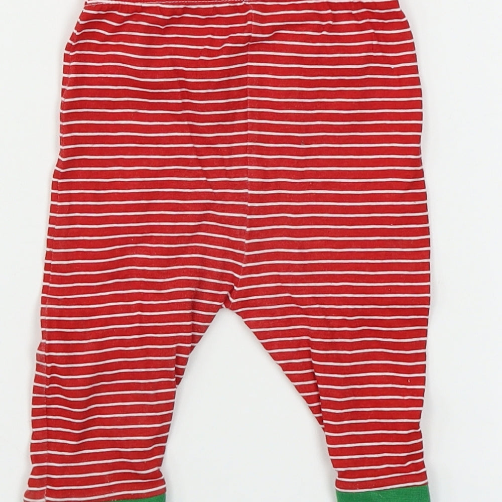 Peacocks Boys Red Striped Sweatpants Trousers Size 3-6 Months