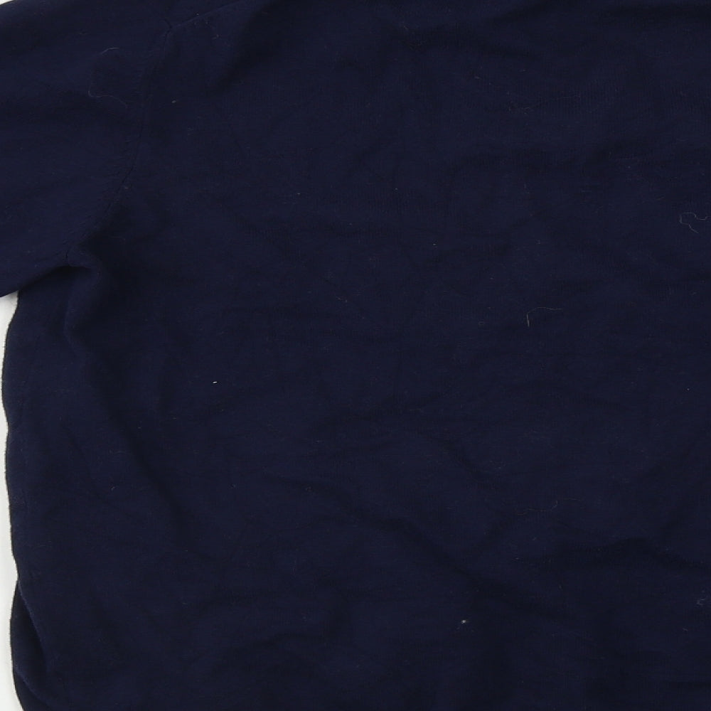 Avenue Mens Blue Henley Jumper Size S