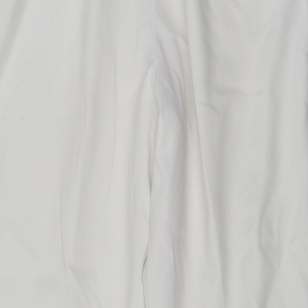 Black Pepper Womens White Trousers Size 14 L26 in