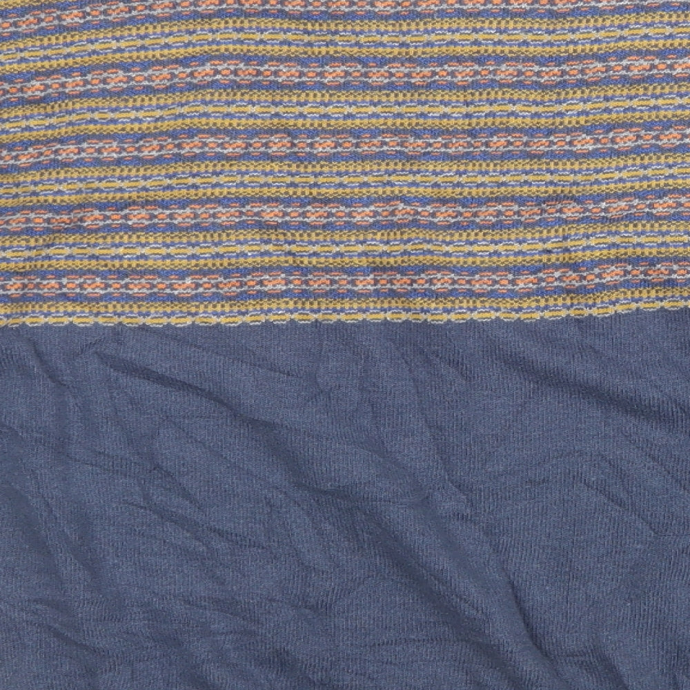 Burton Mens Blue Geometric Knit Pullover Sweatshirt Size M