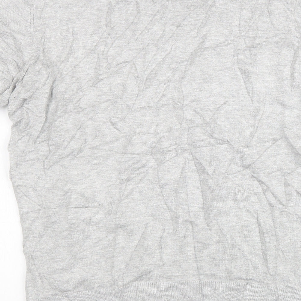 Dorothy Perkins Womens Grey Knit Pullover Sweatshirt Size 10