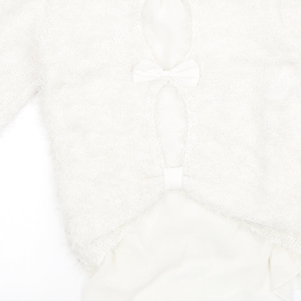 Preworn Womens White Pullover Sweatshirt Size 12