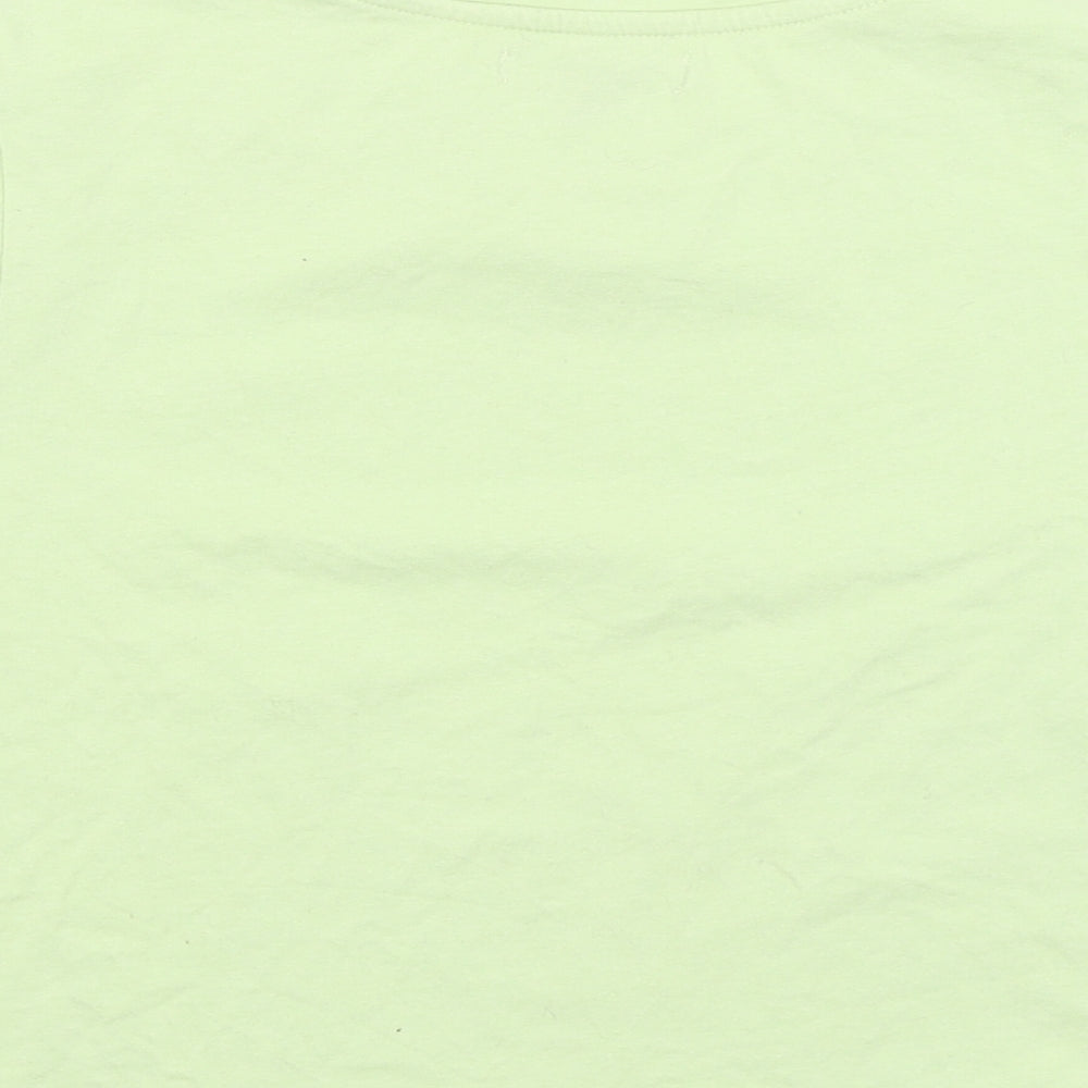 Select Womens Green Cropped T-Shirt Size L