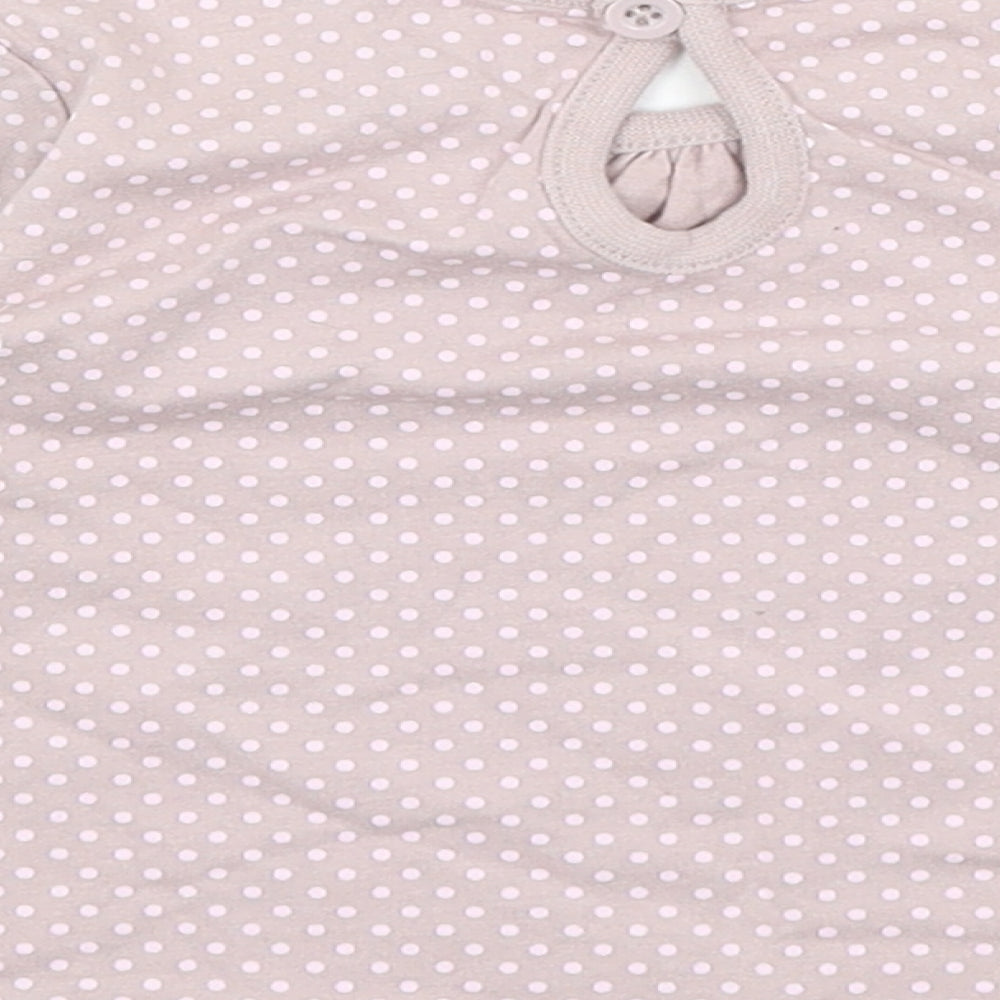 Cherokee Baby Purple Spotted Basic T-Shirt Size 6-9 Months