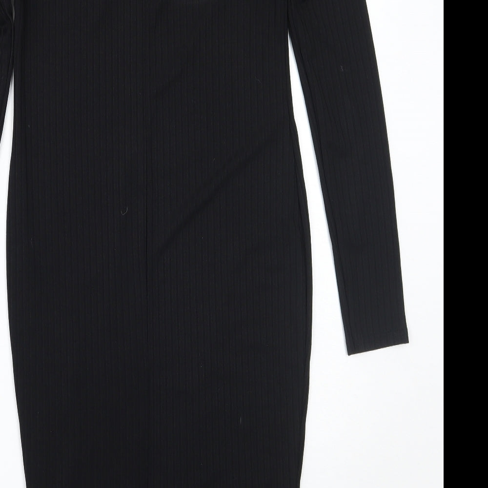 Boohoo Womens Black A-Line Size 8