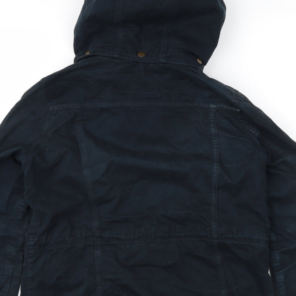 H&M Womens Blue Windbreaker Jacket Size 6